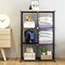 Cube Storage Organizer,6 Cube Closet Organizers and Storage,Wire Metal Grids Bookshelf,Stackable Modular Shelves,Cube Storage Organizer Bins for Home,Office,Kids Room,Black